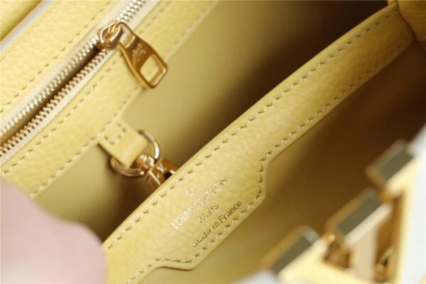 LV Capucines BB Taurillon Creme Beige/ Plume Yellow Berlingot For Women, Women's Bags, Shoulder And Crossbody Bags 10.6in/27cm LV - Image 4