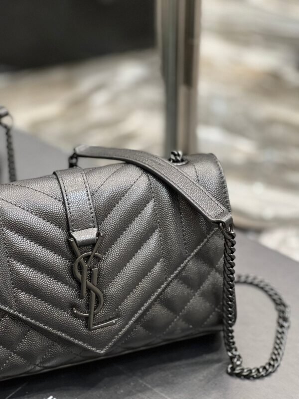 YSSL Small Bag Black In Mix Matelasse For Women 8.2in/21cm YSL 600195BOW981000 - Image 3