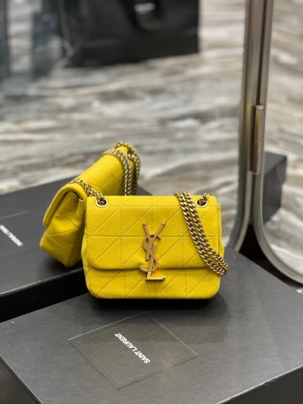 YSSL Jamie Mini Chain Bag Yellow For Women, Women’s Bags 6.9in/17.5cm YSL